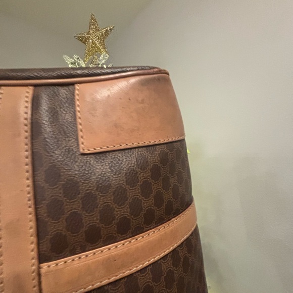 CELINE Paris Triomphe Design Boston Travel Duffle Bag Vintage EUC - Picture 11 of 16